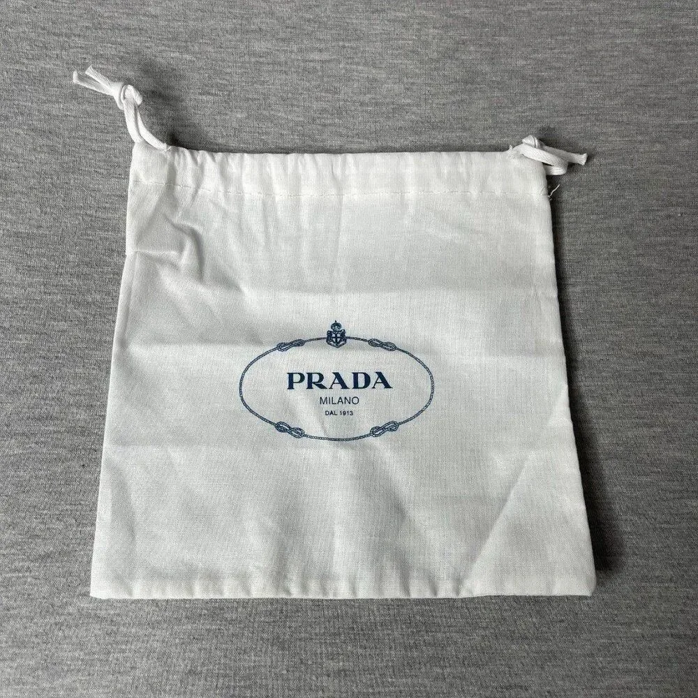 Prada Authentic Drawstring Gift & Dust Pouch Bag H7” x L7”